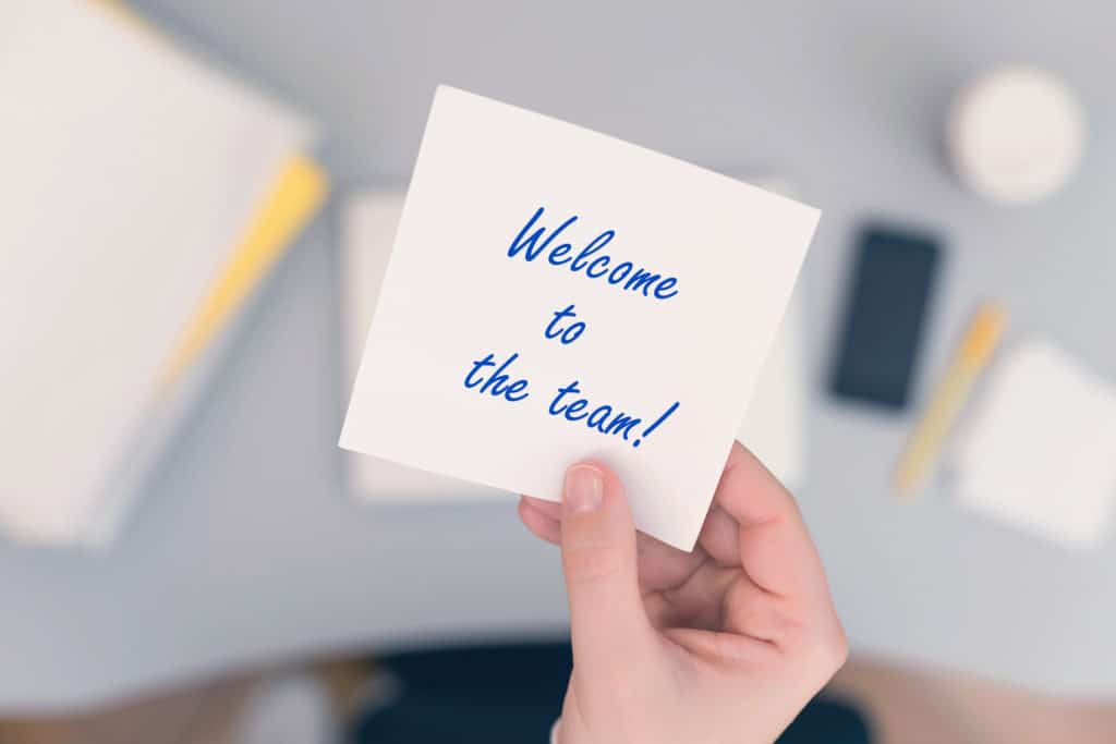 Welcome to the team - new employee onboarding