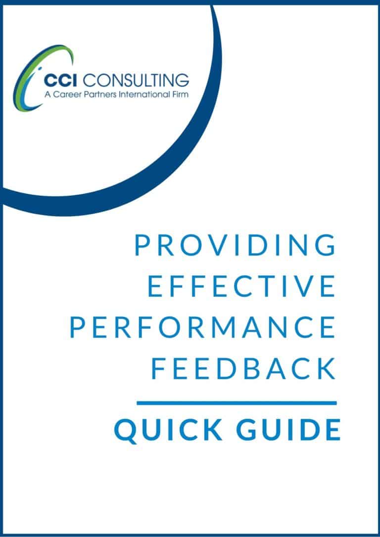 Quick Guide To Giving Effective Performance Feedback CCI Consulting