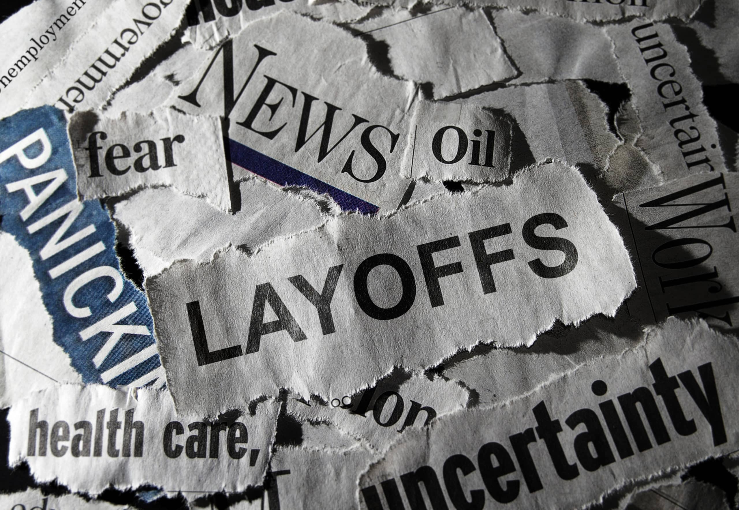 Layoffs in news headlines